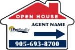 image for OPEN HOUSE DIRECTIONAL HOUSE-SHAPE SIGN DOUBLE SIDED - HOH